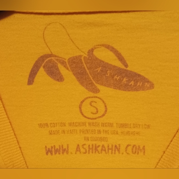 Ashkahn California Love West Coast Vibes Size Small Yellow T-Shirt Distressed - Picture 6 of 9